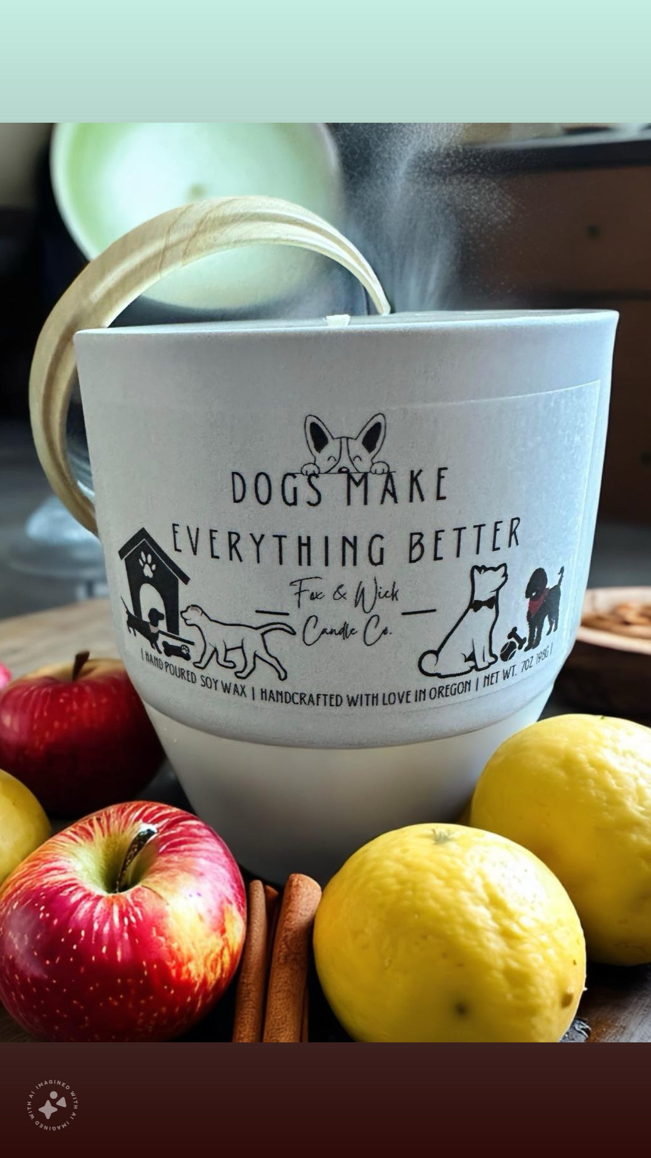 Dogs Make Everything Better Candle