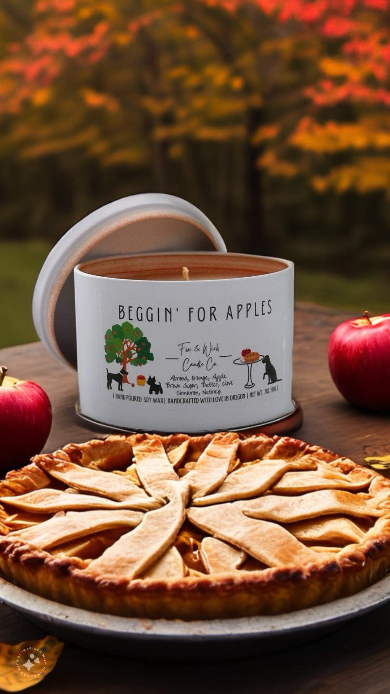 Beggin' For Apples -  Hot Apple Pie Candle