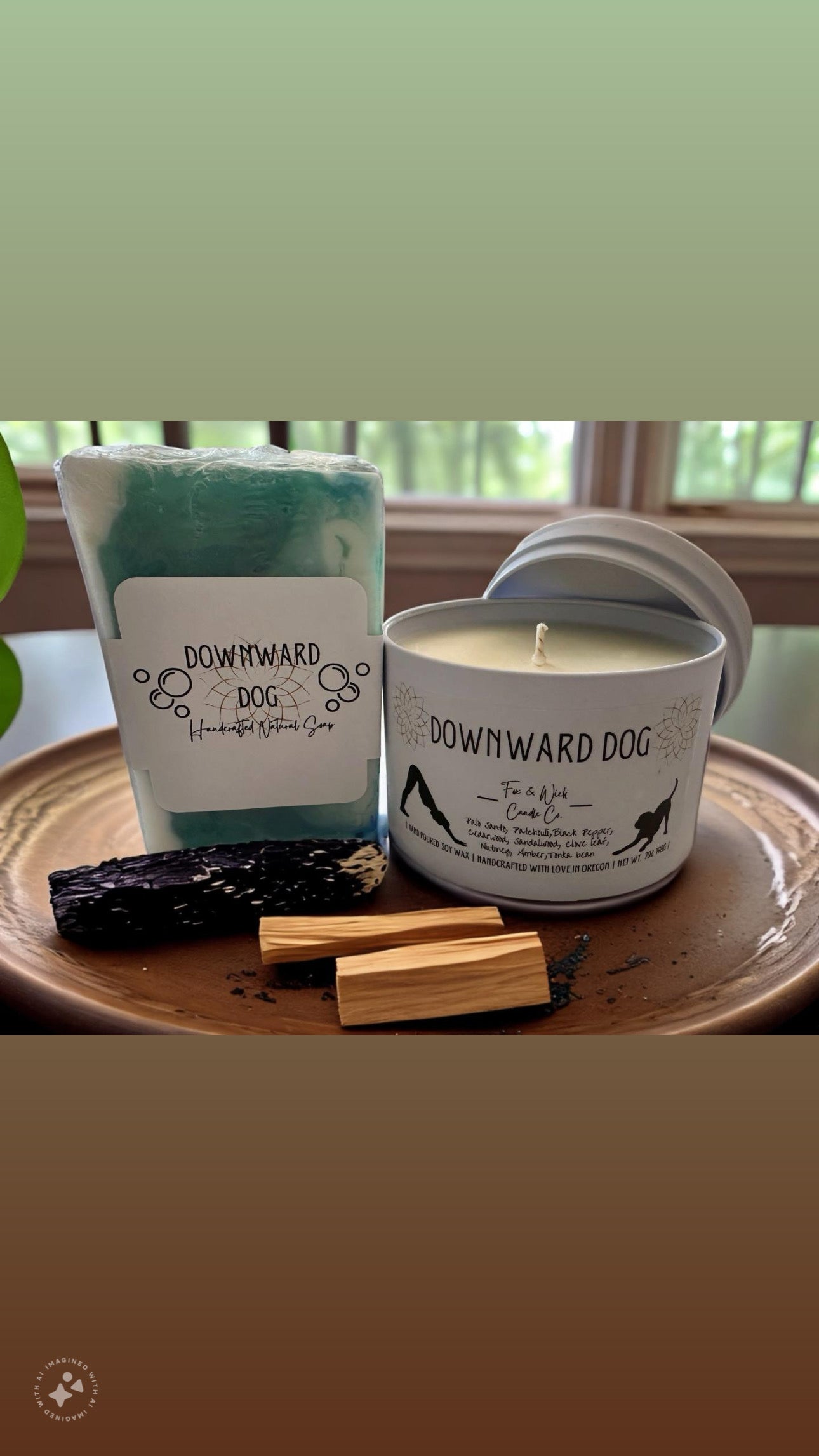 Downward Dog Candle + Soap Duo