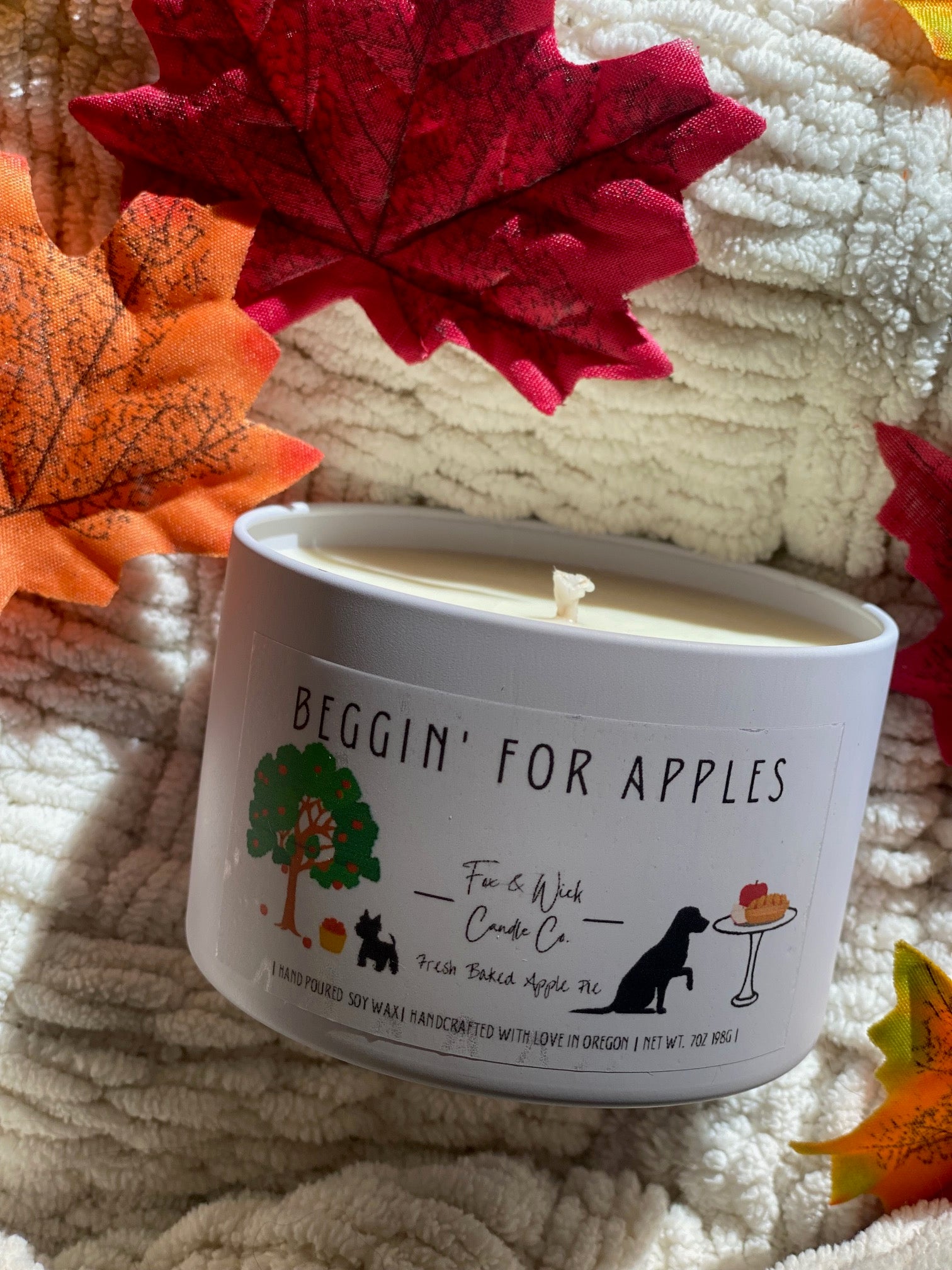 Apple Pie Scented Candle, Winter Scent, Cosy Comforting