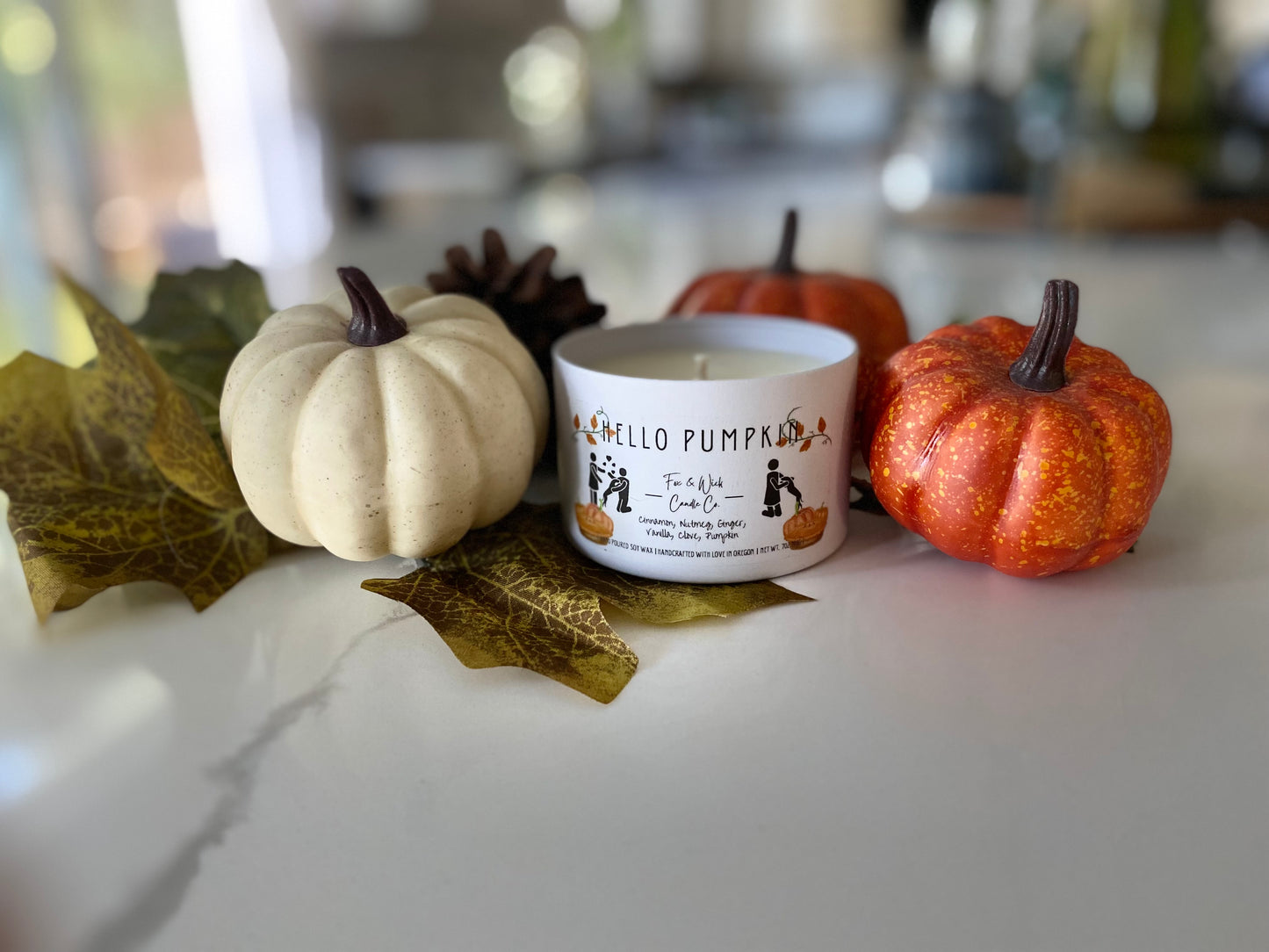 Hello Pumpkin  Candle