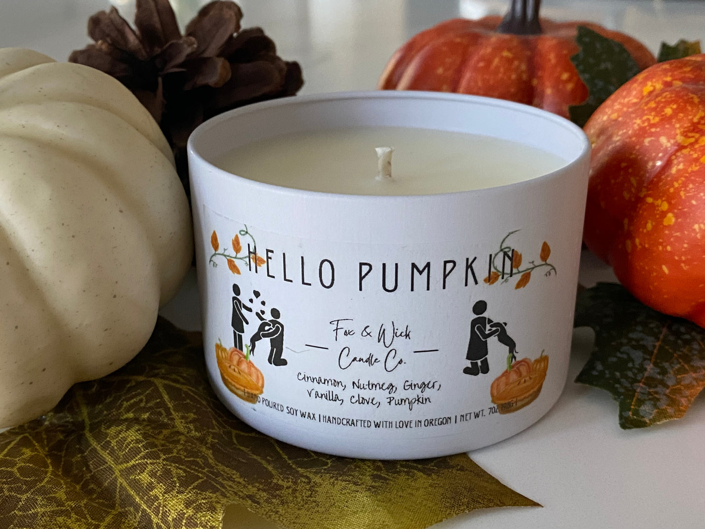 Hello Pumpkin  Candle