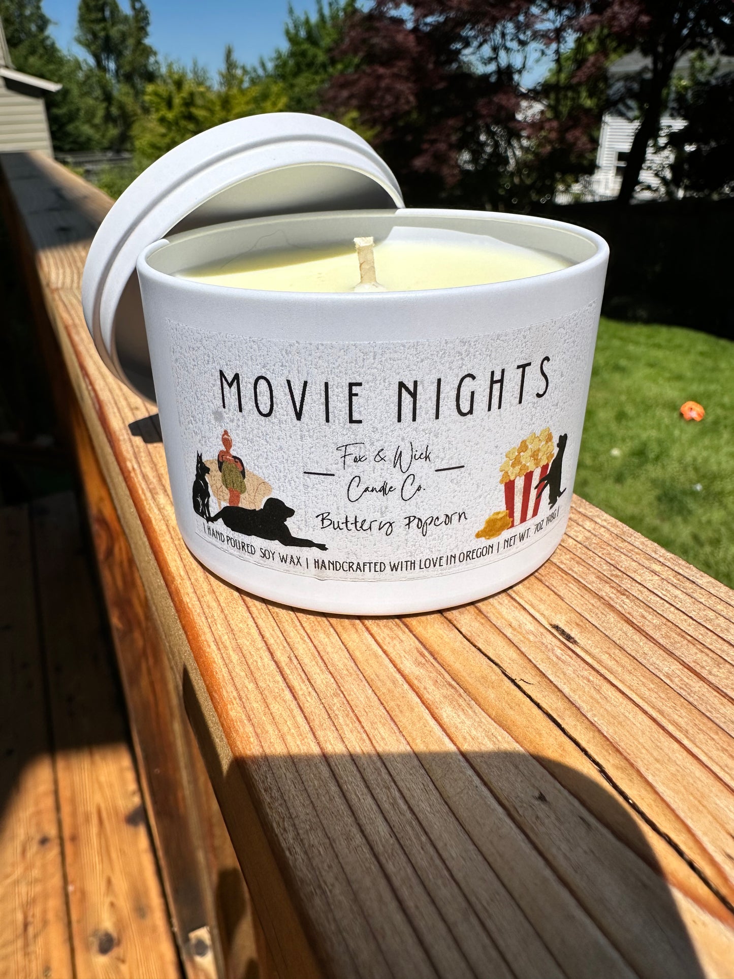 Movie Nights Buttery Popcorn  Candle