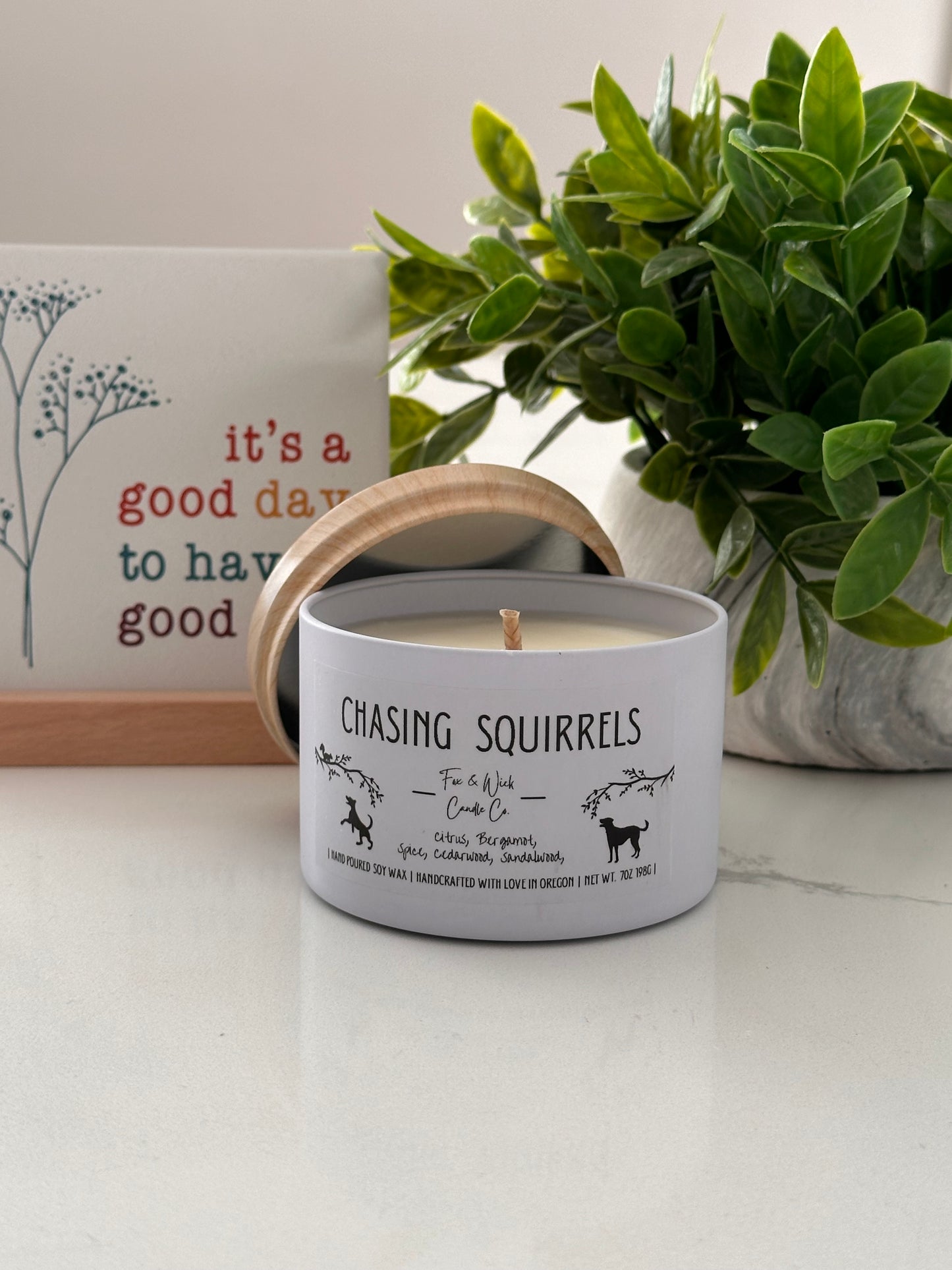 Chasing Squirrels Candle