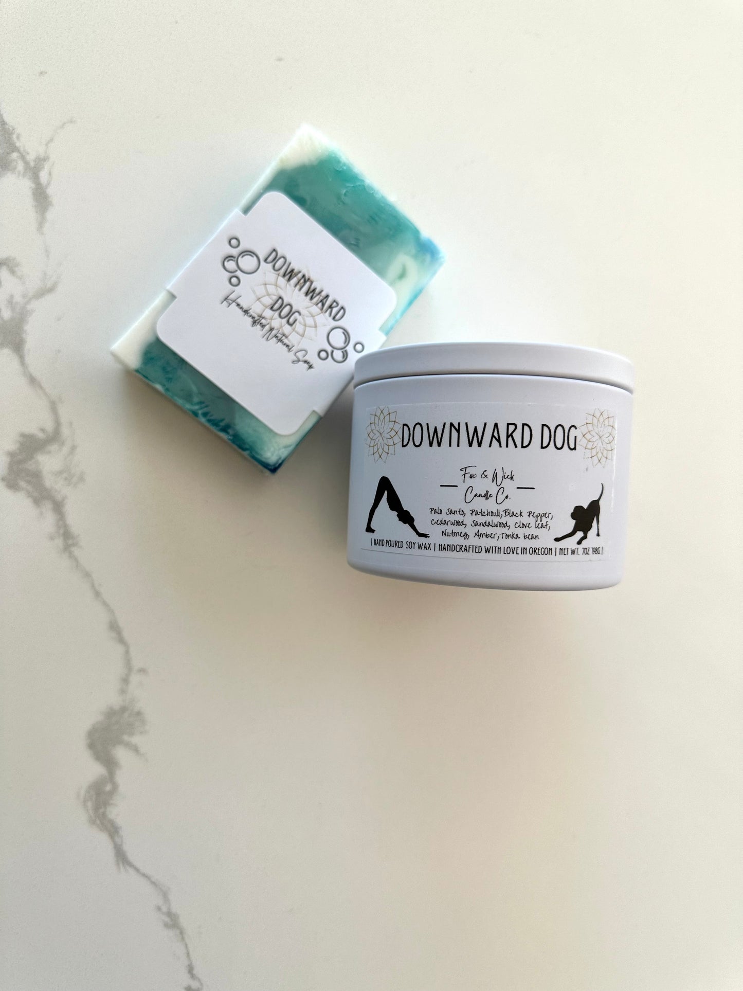 Downward Dog Candle + Soap Duo