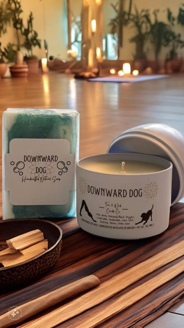 Downward Dog Candle + Soap Duo