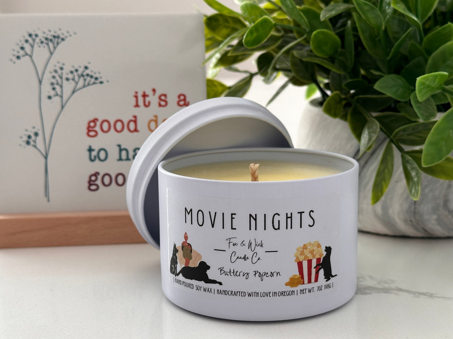 Movie Nights Buttery Popcorn  Candle